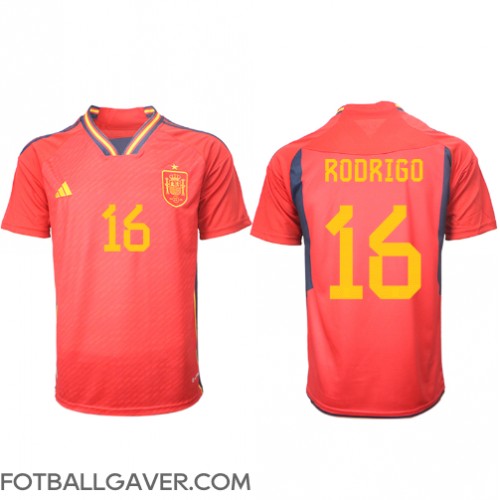 Spania Rodri Hernandez #16 Fotballklær Hjemmedrakt VM 2022 Kortermet